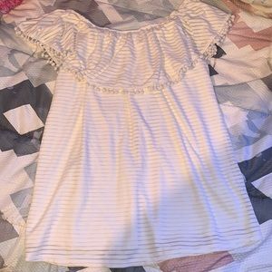 Only X Apparel white off shoulder top